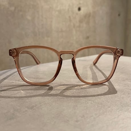 【 Select 】Square Flat Lens Sunglasses (Clear Brown/Clear)