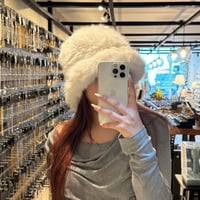 2409HW0050(S)/ Volume Fur Hat（White）