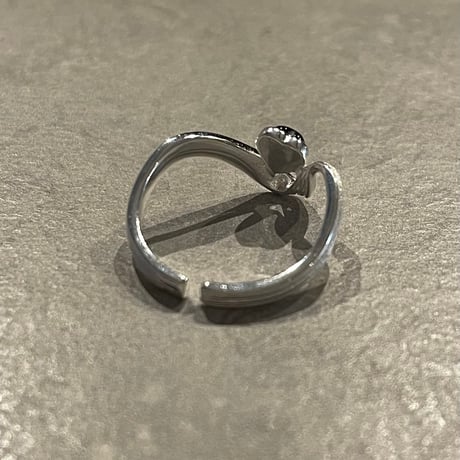 2503RG0583 / Mini Black Heart design ring（Silver）