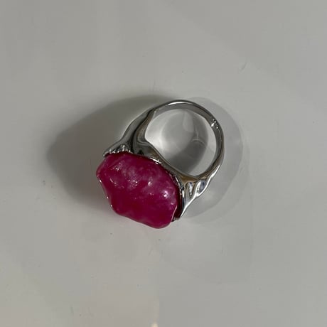 2404RG0399 / Color stone ring（SLV/Pink）