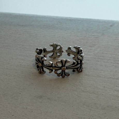 2606RG0807 / Vintage flare cross ring（Silver）