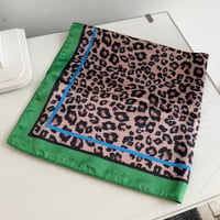 2604GS065(S)/ Satin pattern scarf（Leopard）