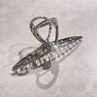 Simple metal pearl Hair clip（Silver）/ HA-133