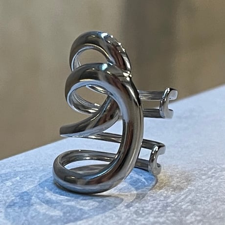 2509RG0680/ Long Line Wave Ring（Silver）