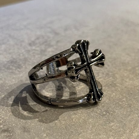 2508RG0674 /Vintage Cross Metal ring（Silver）