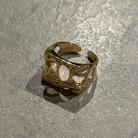 2403RG0428 / Square pit ring（Gold）