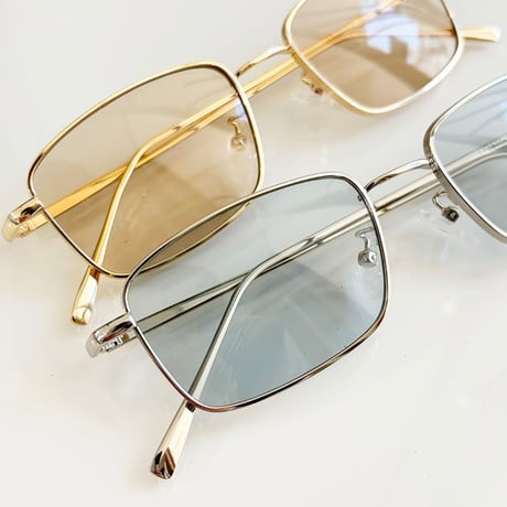 【 Select 】 IM26SG0190 / Slim Wire Square Sunglasses(Silver/Lt.Grey)