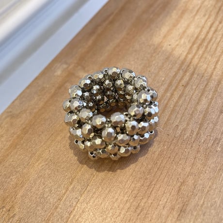 Metal ball beads Hair tie（Silver）/ HA-068
