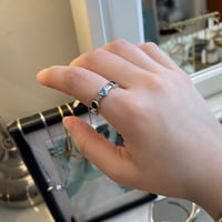 2504RG0618 / Heart motif colorful stone ring（Silver）