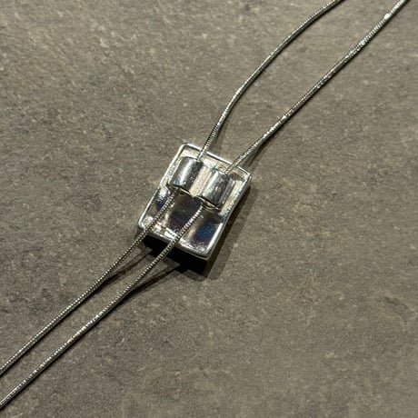 2508NC0357 /  Long square  design Necklace（silver）