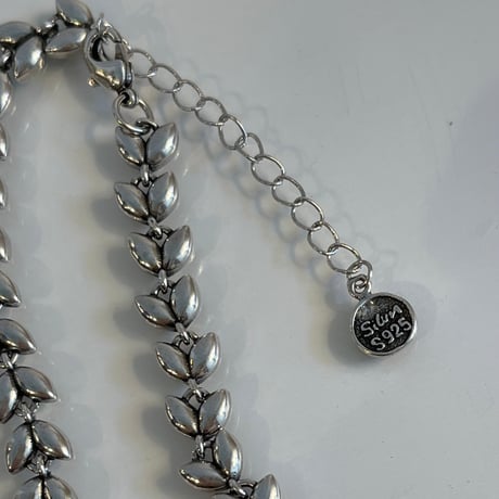 2404BR0043 / Leaf motif chain Bracelet（Silver）