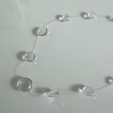 2603NC0378 / Mini clear beads Necklace（Clear）