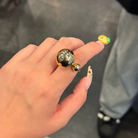 2408RG0507 / Bubble ball Design ring（Gold）