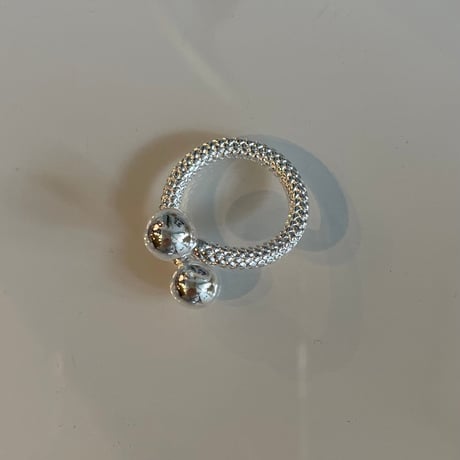 2401RG0377 / Twist ball ring（Silver）