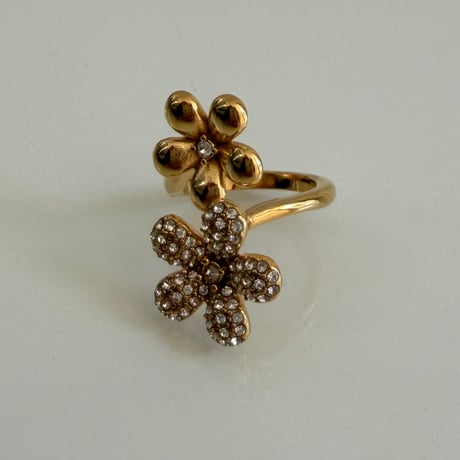 2604RG0775 / Twist double flower ring（Gold）