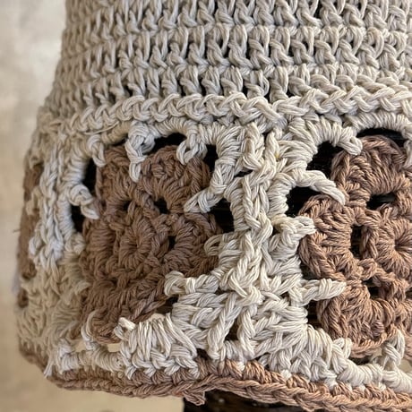 2504HW0082(S) / Flower knit bucket hat（Beige）