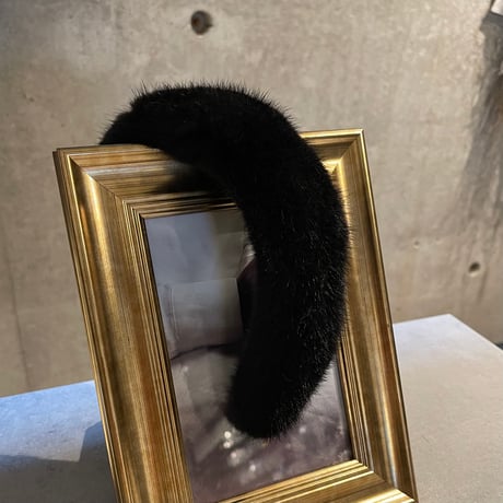 2410HA0083(S)/ Real mink fur headband（Black）