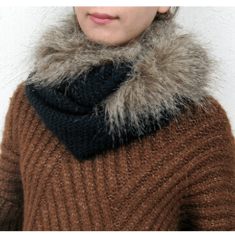2411GS023(S)/ Knit fur Stall (Navy)