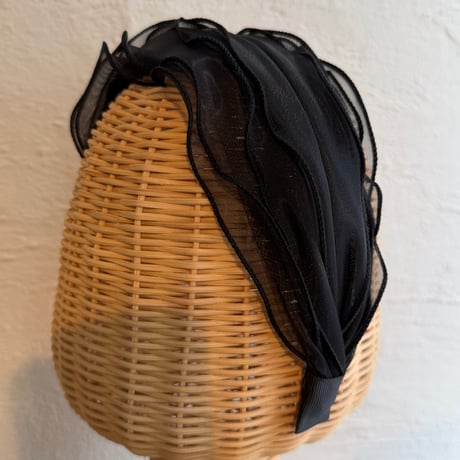 2606HA0093(S)/ Tulle Headband（Black）