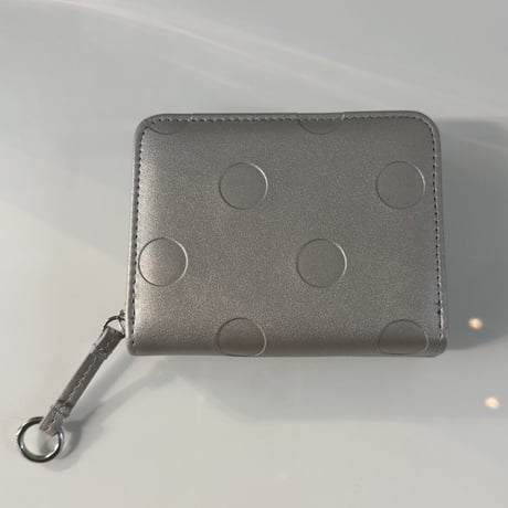 2609GS077 (S)/  Embossed Dot Two-fold Wallet（Graybeige）