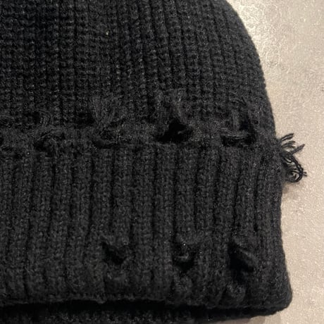 2509HW0106(S) / Damage Knit cap（Black）