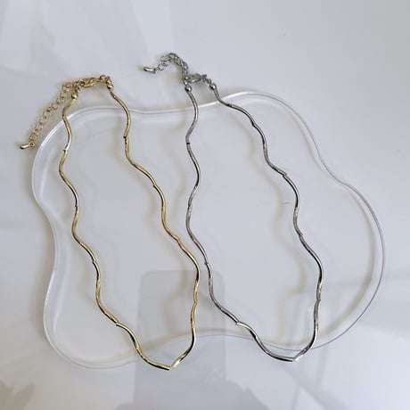 Wave design necklace（Gold）/ 2203_NC0132