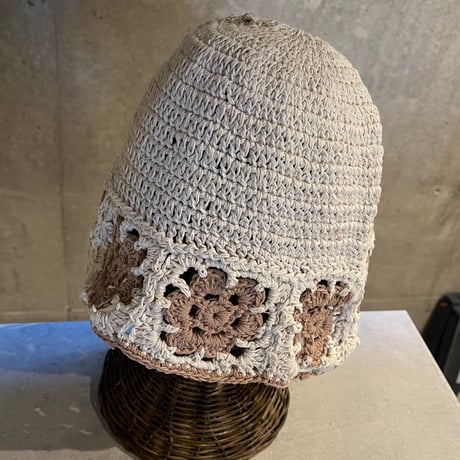 2504HW0082(S) / Flower knit bucket hat（Beige）
