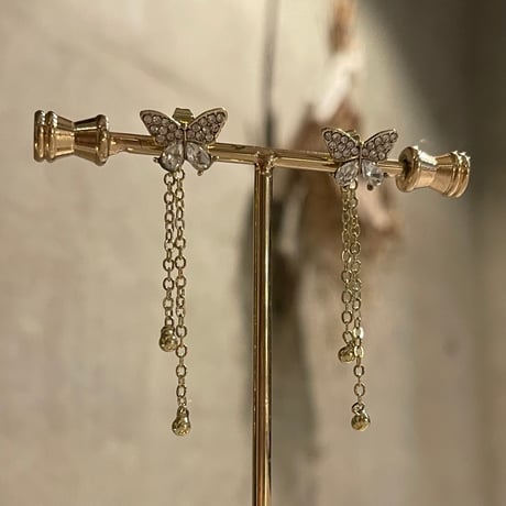 2510PR0812 / Butterfly chain Pierce（Gold）