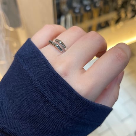 2503RG0597 / hexagon cross design ring（Silver）
