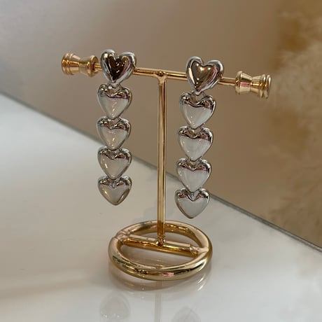 2311PR0611 / Heart motif connect Pierce（Silver）