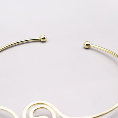 Bib Collar curl Metal Chokers（gold）/ 2109-NC081