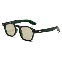 【 Select 】Vintage Retro Square Decoration Design Sunglasses(Dk Green)