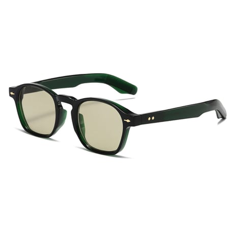 【 Select 】Vintage Retro Square Decoration Design Sunglasses(Dk Green)