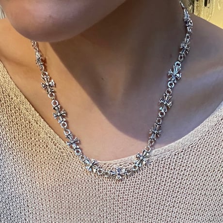 2508NC0354 /  Cross design chain Necklace（Silver）