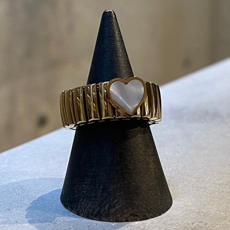 2503RG0591 / Flat Heart point ring（Gold）