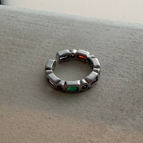 2603RG0750 / Multicolored stone ring（Silver）