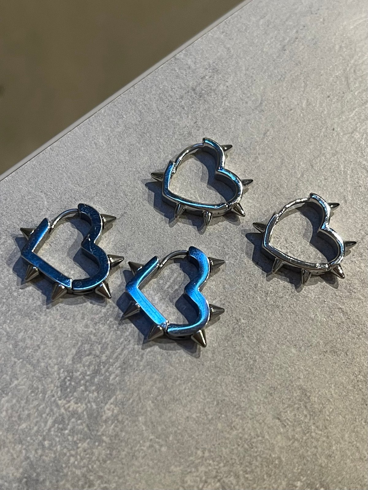 CHIEKO+ peekaboo heart hoop pierce シルバー CHIEKO+ peekaboo heart hoop pierce シルバー peekaboo heart hoop