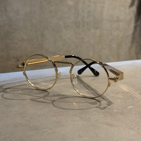 SE25SG_CA017（S） / Round  Design Sunglasses (Gold/Clear)