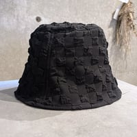 23SSHW0016 / Square shirring Bucket hat（Black）