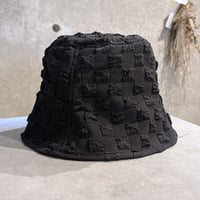2403HW0030 / Square shirring Bucket hat（Black）
