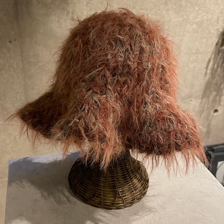 2411HW0062(S)/ Color shaggy knit Hat（Brown）