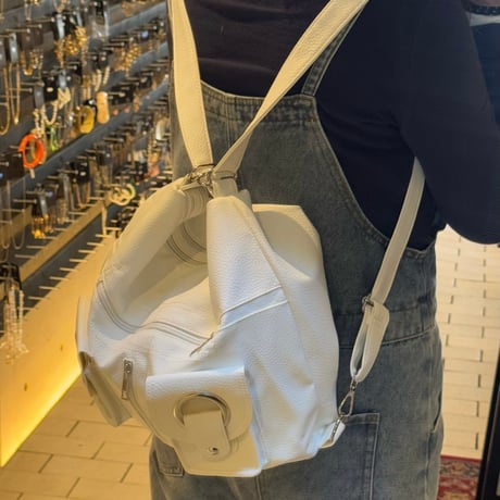 2507BG035(S)/ 2Way Shoulder Bag （White)