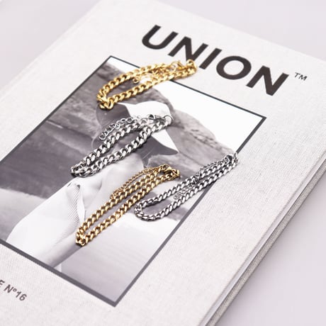 Metal Curb Cuban Link Chain Bracelet（Gold/5mm）/ 2111_BR0128