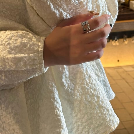2407RG0499 /  Heart shape hole ring（Silver）