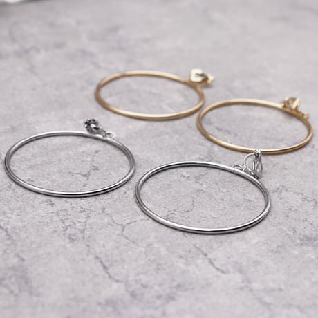 Circle hoop Earrings（Gold1） /  2102_ER053