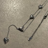 2503NC0332 / Y Heart motif necklace（Silver)
