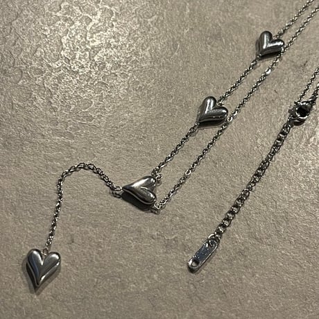 2503NC0332 / Y Heart motif necklace（Silver)