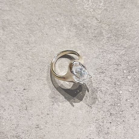 clear stone ring（Silver） / 2211-RG0265