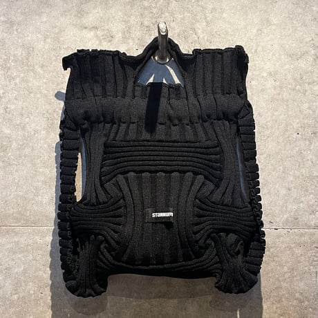 2610BG053(S) / Shirring knit 2way Bag (Black)