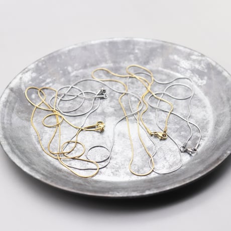 Snake Chain Simple Thin Necklace（Gold / 55cm）/ 2109-NC102